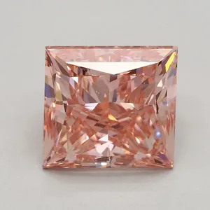 2ct PRINCESS Fancy Intense Pink SI2 Coloured Lab diamond