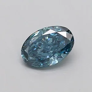 0.38ct OVAL Fancy Vivid Blue VS1 Coloured Lab diamond