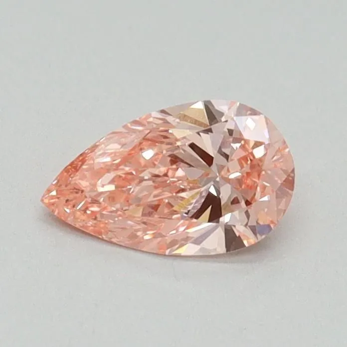 0.40ct PEAR Fancy Vivid Pink VVS2 Coloured Lab diamond
