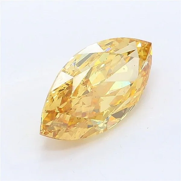 2.5ct MARQUISE Fancy Intense Yellow VS2 Coloured Lab diamond