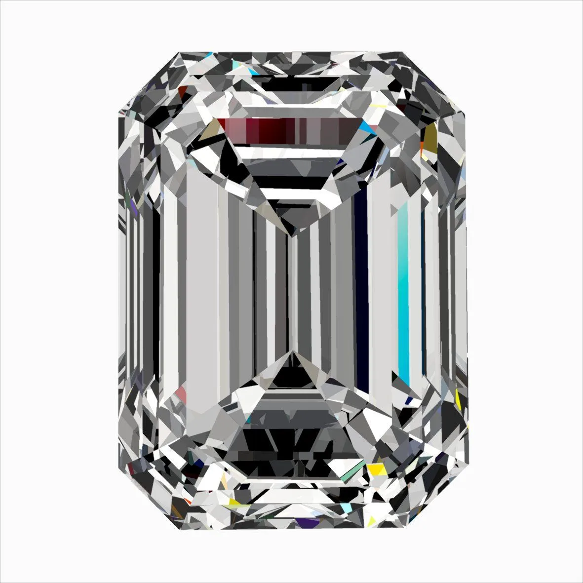 0.40ct EMERALD D VS2 Natural diamond