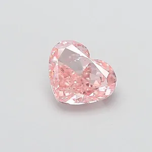 1.51ct HEART Fancy Intense Pink VS2 Coloured Lab diamond