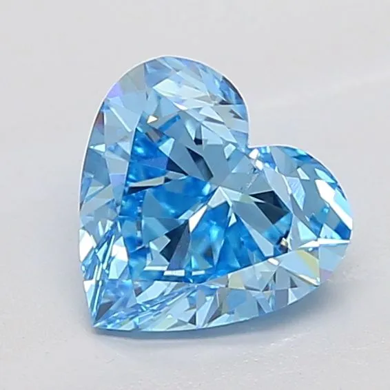 1.53ct HEART Fancy Vivid Blue VS2 Coloured Lab diamond