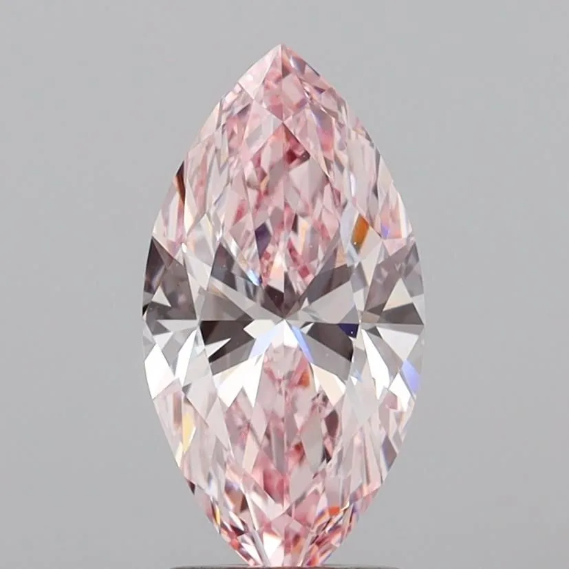 1.95ct MARQUISE Fancy Intense Pink VVS2 Coloured Lab diamond