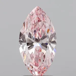 1.95ct MARQUISE Fancy Intense Pink VVS2 Coloured Lab diamond
