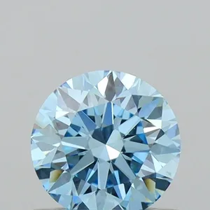0.52ct ROUND Fancy Vivid Blue VVS2 Coloured Lab diamond