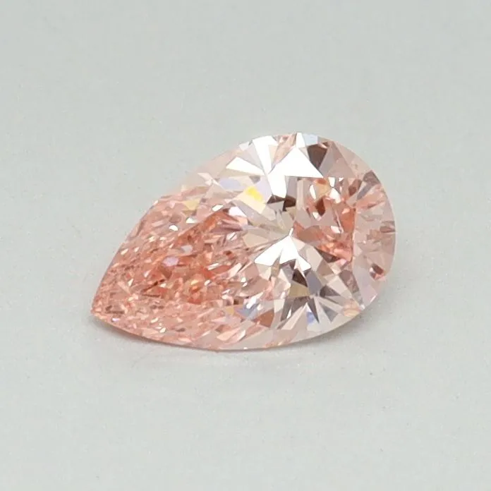0.34ct PEAR Fancy Vivid Pink VS2 Coloured Lab diamond