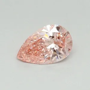 0.34ct PEAR Fancy Vivid Pink VS2 Coloured Lab diamond