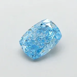 1.01ct CUSHION Fancy Vivid Blue VS1 Coloured Lab diamond