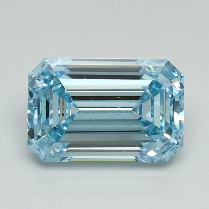 1.02ct EMERALD Fancy Intense Blue VS1 Coloured Lab diamond