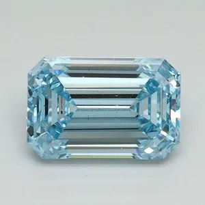 1.02ct EMERALD Fancy Intense Blue VS1 Coloured Lab diamond
