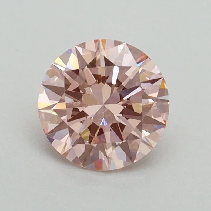 0.70ct ROUND Fancy Intense Pink VS2 Coloured Lab diamond