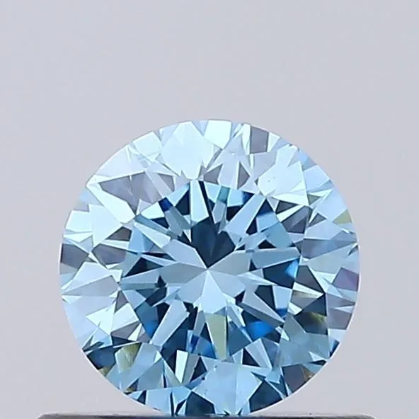 0.55ct ROUND Fancy Vivid Blue VS1 Coloured Lab diamond