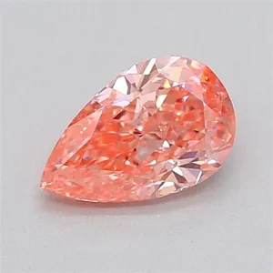 0.33ct PEAR Fancy Vivid Pink VS1 Coloured Lab diamond