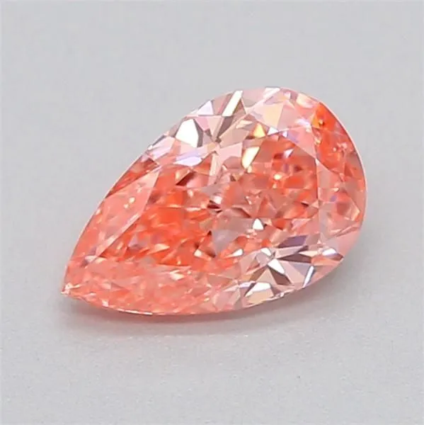 0.33ct PEAR Fancy Vivid Pink VS1 Coloured Lab diamond