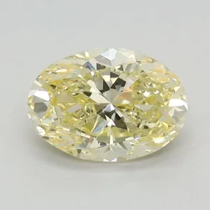 0.74ct OVAL Fancy Intense Yellow VVS2 Coloured Lab diamond