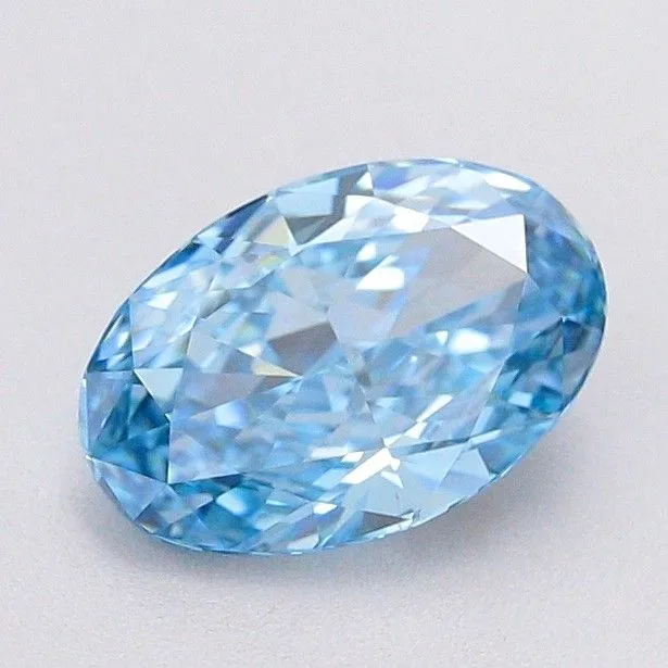 1.04ct OVAL Fancy Vivid Blue VS2 Coloured Lab diamond