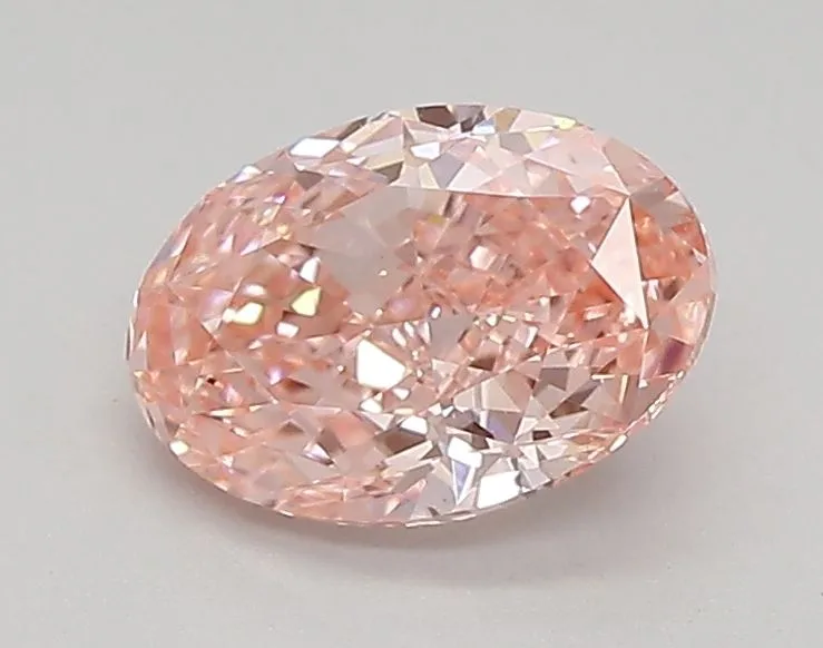 0.99ct OVAL Fancy Vivid Pink VS1 Coloured Lab diamond
