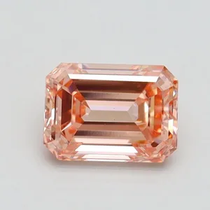 0.75ct EMERALD Fancy Intense Pink VS1 Coloured Lab diamond