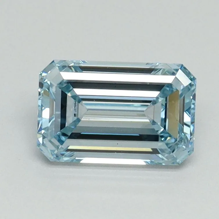 1.04ct EMERALD Fancy Intense Blue VVS2 Coloured Lab diamond