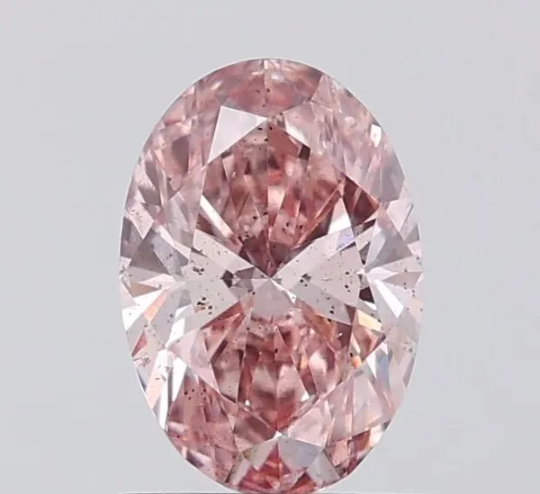 1.03ct OVAL Fancy Intense Brownish Pink SI2 Coloured Lab diamond