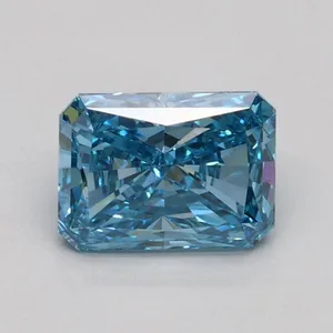 0.74ct RADIANT Fancy Vivid Blue VS1 Coloured Lab diamond