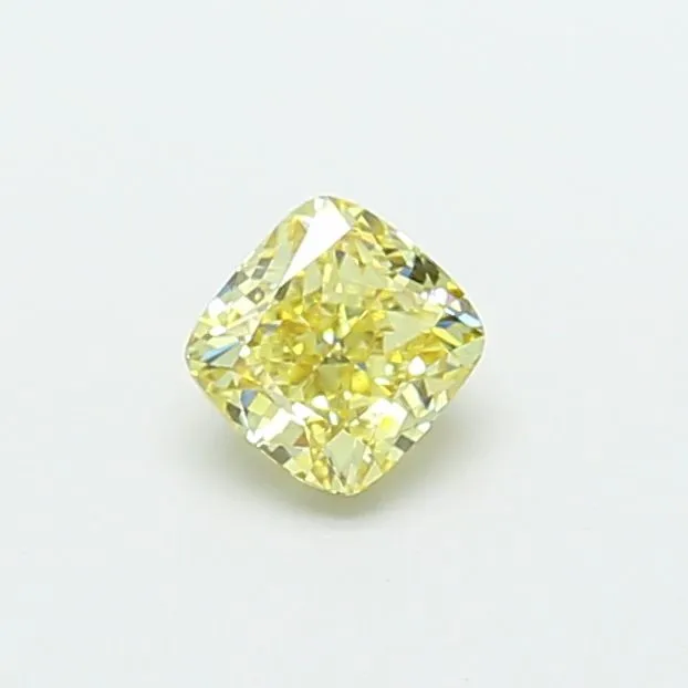1.03ct CUSHION Fancy Yellow VS1 Coloured Lab diamond