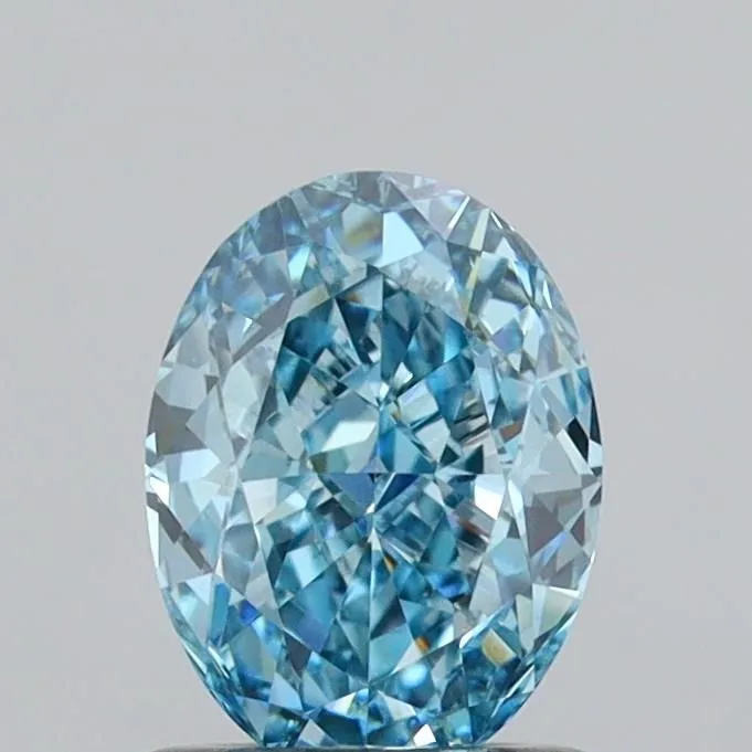1.05ct OVAL Fancy Vivid Blue VS1 Coloured Lab diamond