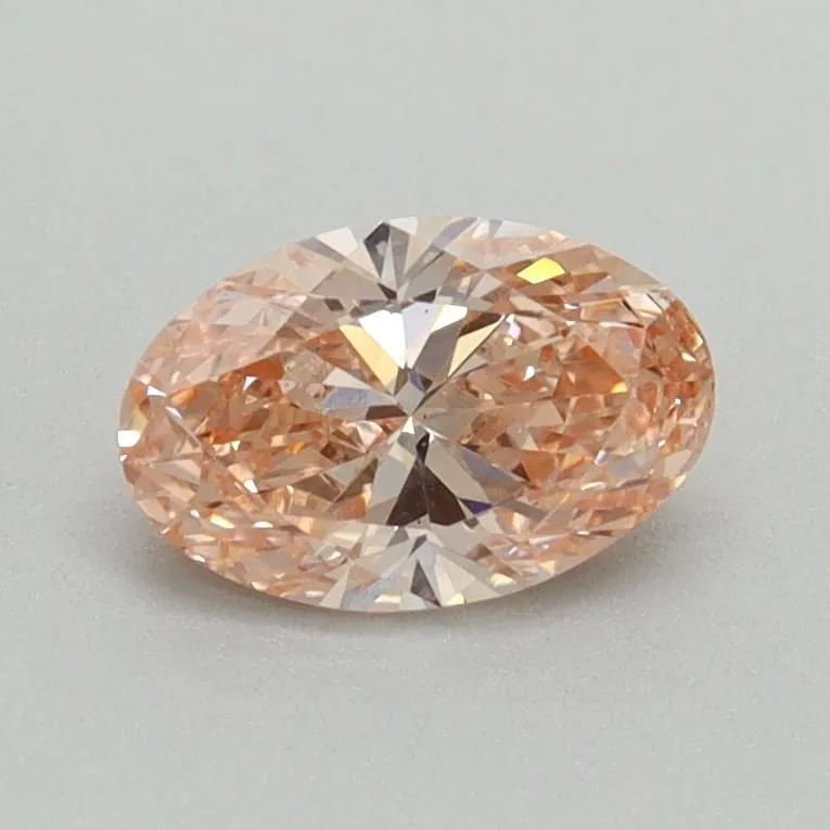 0.71ct OVAL Fancy Intense Pink VS2 Coloured Lab diamond