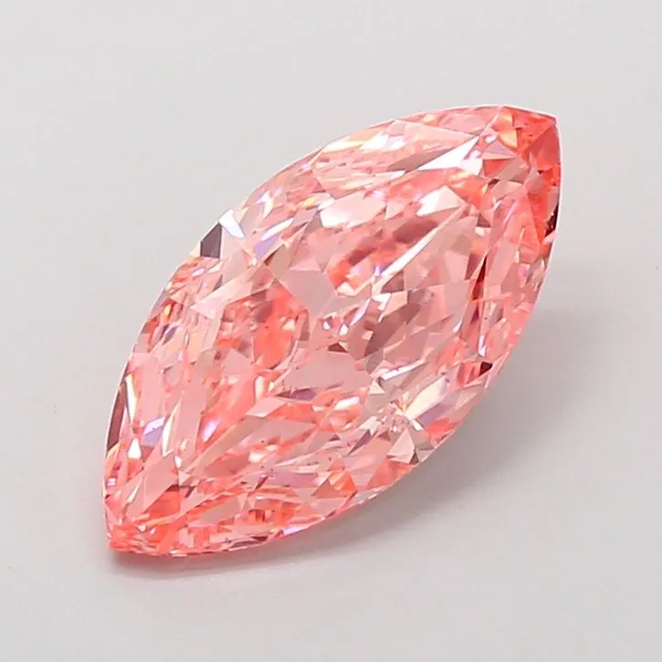 3.00ct MARQUISE Fancy Vivid Pink VS1 Coloured Lab diamond