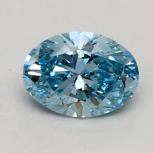 0.5ct OVAL Fancy Intense Blue SI1 Coloured Lab diamond