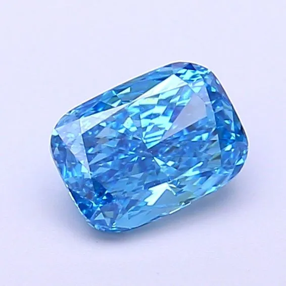 0.83ct CUSHION Fancy Vivid Blue VS1 Coloured Lab diamond