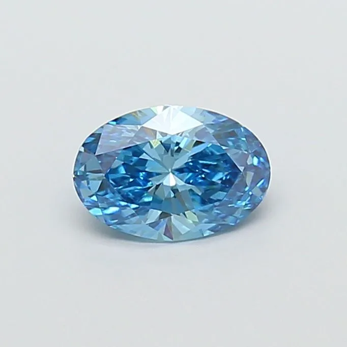 1.00ct OVAL Fancy Vivid Blue VVS2 Coloured Lab diamond