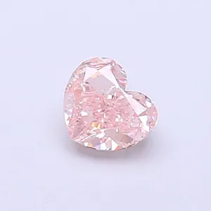 0.44ct HEART Fancy Pink VS2 Coloured Lab diamond