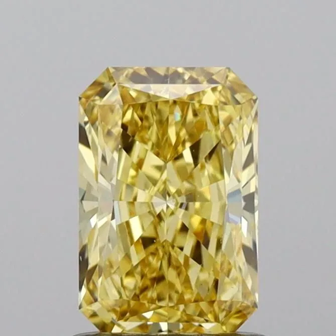 1.00ct RADIANT Fancy Intense Yellow VS1 Coloured Lab diamond