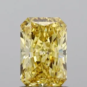 1ct RADIANT Fancy Intense Yellow VS1 Coloured Lab diamond