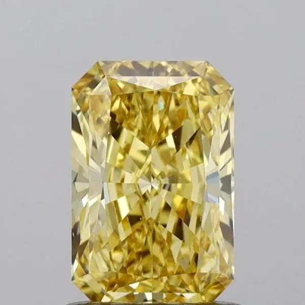 1ct RADIANT Fancy Intense Yellow VS1 Coloured Lab diamond