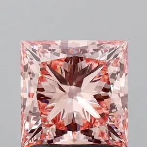 2.01ct PRINCESS Fancy Intense Pink VS1 Coloured Lab diamond