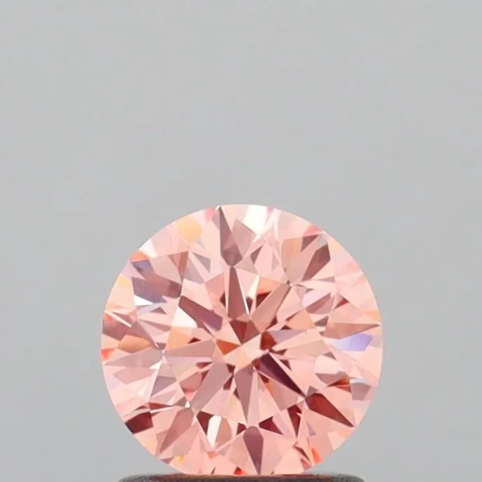 1.00ct ROUND Fancy Intense Pink VVS2 Coloured Lab diamond