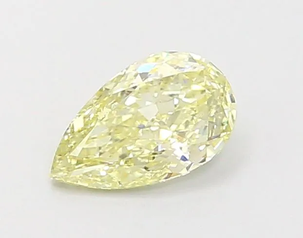 0.64ct PEAR Fancy Yellow VS1 Coloured Lab diamond