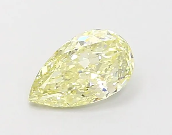 0.64ct PEAR Fancy Yellow VS1 Coloured Lab diamond
