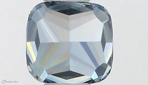 0.41ct CUSHION Fancy Vivid Blue SI1 Coloured Lab diamond