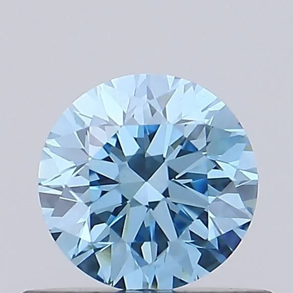 0.47ct ROUND Fancy Vivid Blue VS1 Coloured Lab diamond