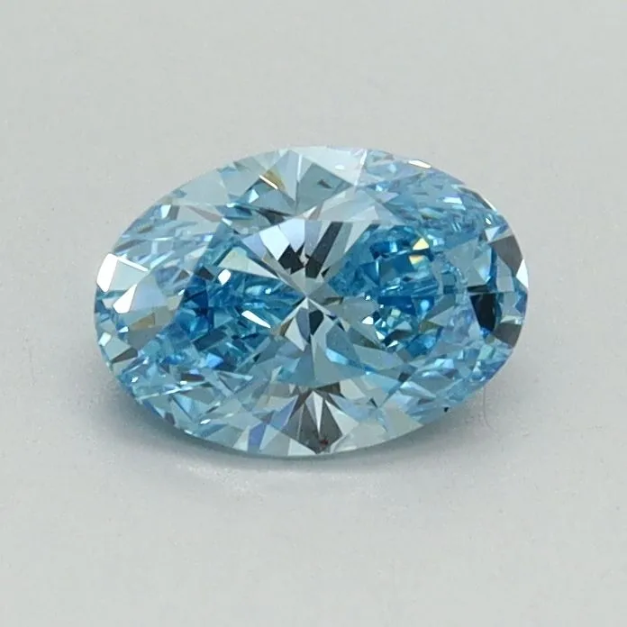 0.59ct OVAL Fancy Vivid Blue VVS2 Coloured Lab diamond