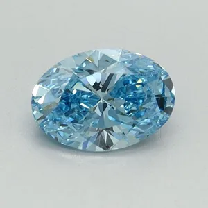 0.59ct OVAL Fancy Vivid Blue VVS2 Coloured Lab diamond