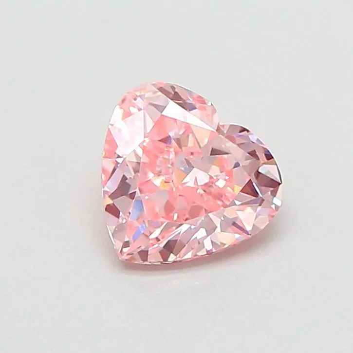 0.91ct HEART Fancy Intense Pink VVS2 Coloured Lab diamond