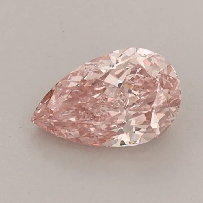 0.78ct PEAR Fancy Vivid Pink VS1 Coloured Lab diamond