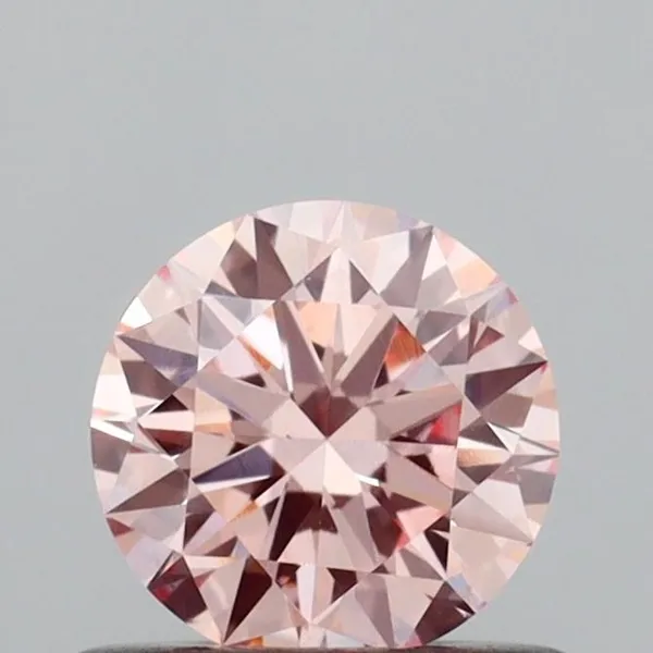 0.55ct ROUND Fancy Intense Pink VS1 Coloured Lab diamond