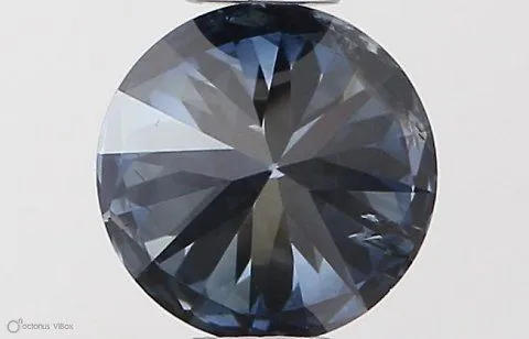 0.5ct ROUND Fancy Vivid Blue I1 Coloured Lab diamond