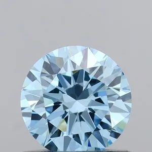 0.6ct ROUND Fancy Vivid Blue VVS2 Coloured Lab diamond